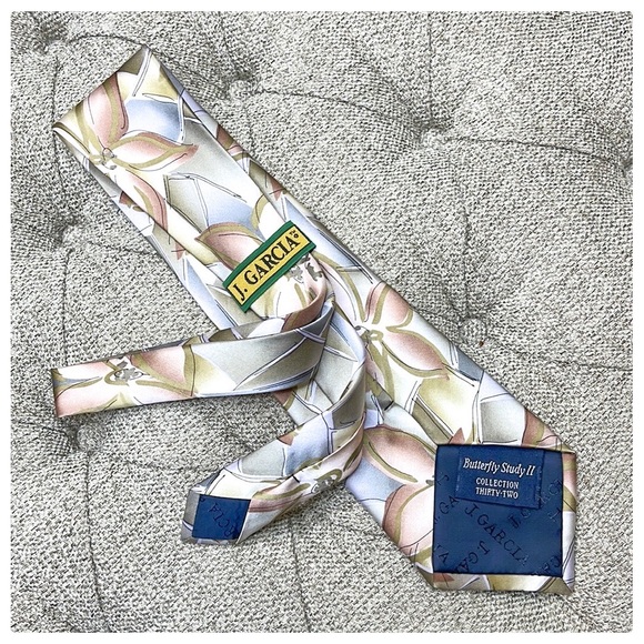 💕Absolutely Stunning Floral Jerry Garcia Mens Silk Necktie💕 - Picture 6 of 13